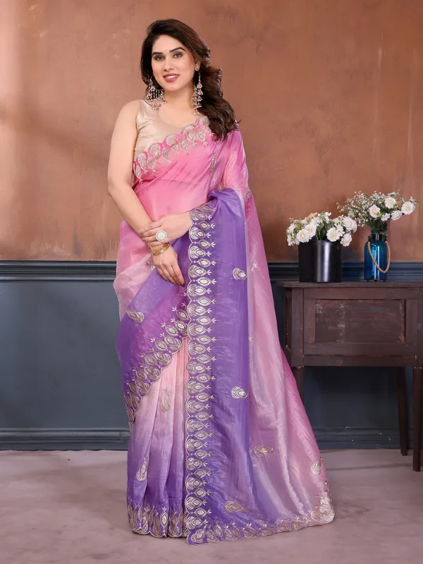 Gold_Crush_Silk_Saree_with_Padded_Embroidery_Work_&_Embroidered_Border