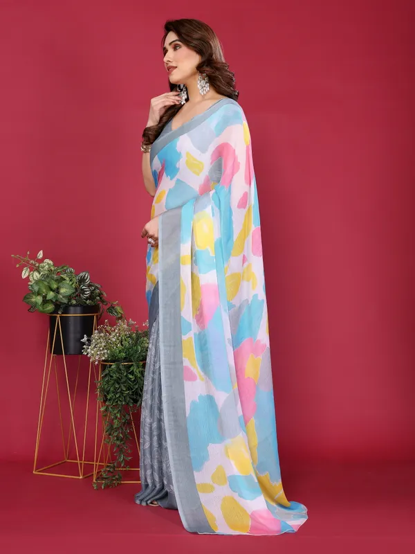 Grey_Abstract_Printed_Moss_Chiffon_Silk_Saree_with_Floral_Border