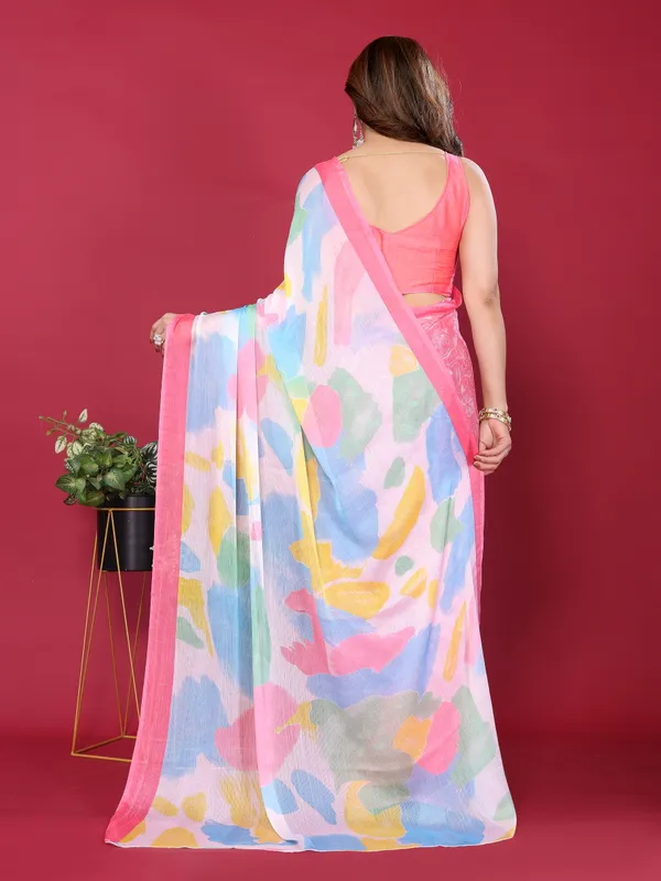 Grey_Abstract_Printed_Moss_Chiffon_Silk_Saree_with_Floral_Border