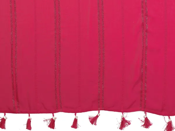 Kaju_Patta_Pattern_Georgette_Silk_Saree_with_Elegant_Border_&_Tassel_Detailing