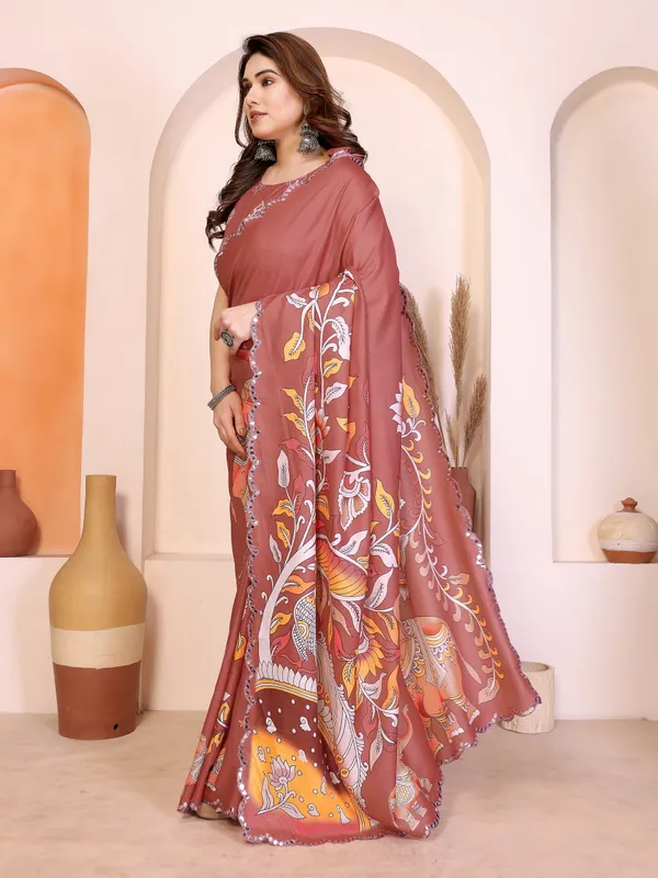 Kalamkari_Digital_Printed_Manipuri_Silk_Saree_with_Mirror_Work_Border