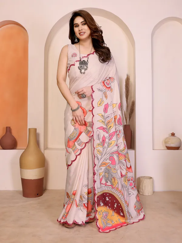 Kalamkari_Digital_Printed_Manipuri_Silk_Saree_with_Mirror_Work_Border