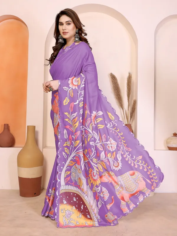 Kalamkari_Digital_Printed_Manipuri_Silk_Saree_with_Mirror_Work_Border