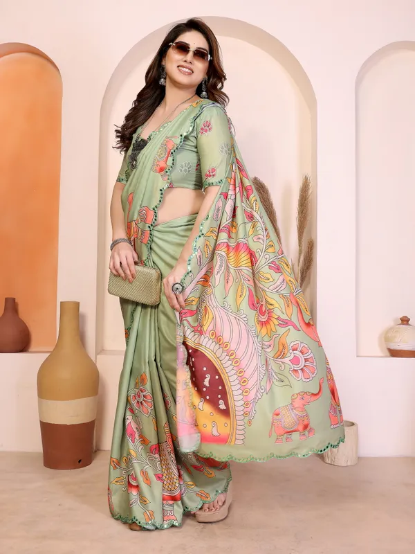 Kalamkari_Digital_Printed_Manipuri_Silk_Saree_with_Mirror_Work_Border