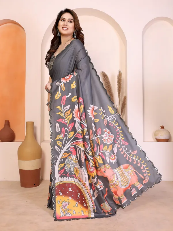 Kalamkari_Digital_Printed_Manipuri_Silk_Saree_with_Mirror_Work_Border