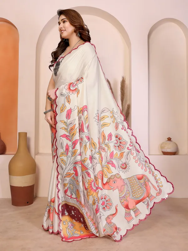 Kalamkari_Digital_Printed_Manipuri_Silk_Saree_with_Mirror_Work_Border