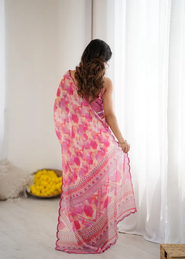 Printed_Heavy_Georgette_Silk_Saree_with_Mirror_Work_Border