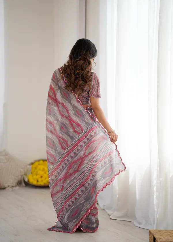 Printed_Heavy_Georgette_Silk_Saree_with_Mirror_Work_Border