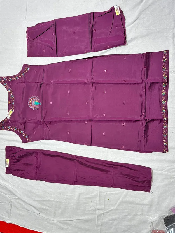 Purple_Roman_Silk_Embroidered_Kurta_Set_For_Women