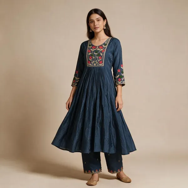 Blue_Roman_Silk_Embroidered_Kurta_Set_For_Women