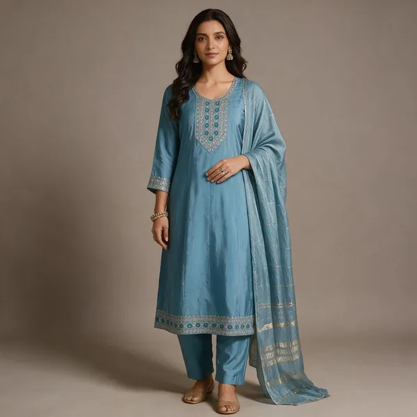 Blue_Roman_Silk_Embroidered_Kurta_Set_For_Women