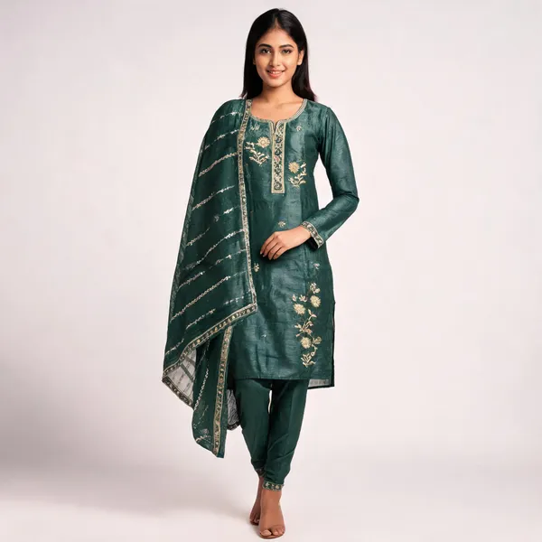 Green_Roman_Silk_Embroidered_Kurta_Set_For_Women