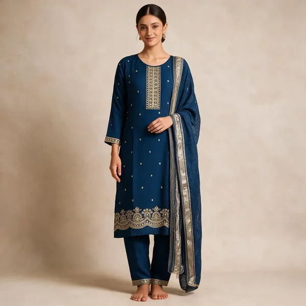 Blue_Roman_Silk_Embroidered_Kurta_Set_For_Women