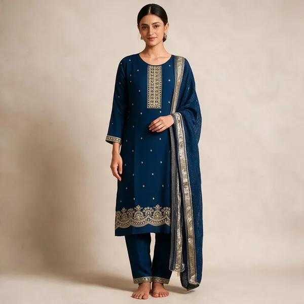 Blue_Roman_Silk_Embroidered_Kurta_Set_For_Women