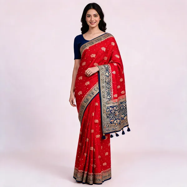 Red_Silk_Traditional_Saree_For_Women