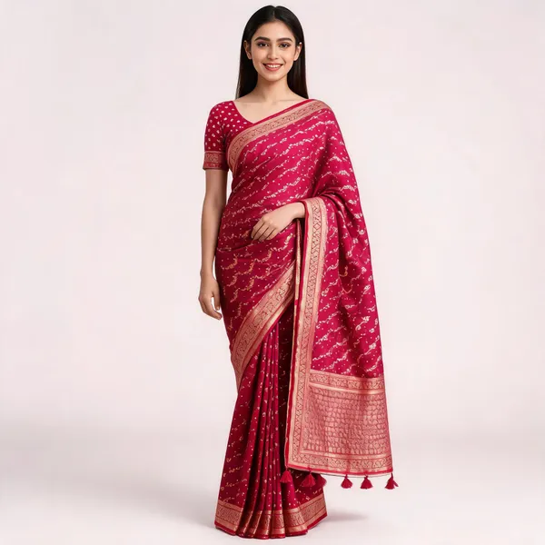 Maroon_Silk_Traditional_Saree_For_Women