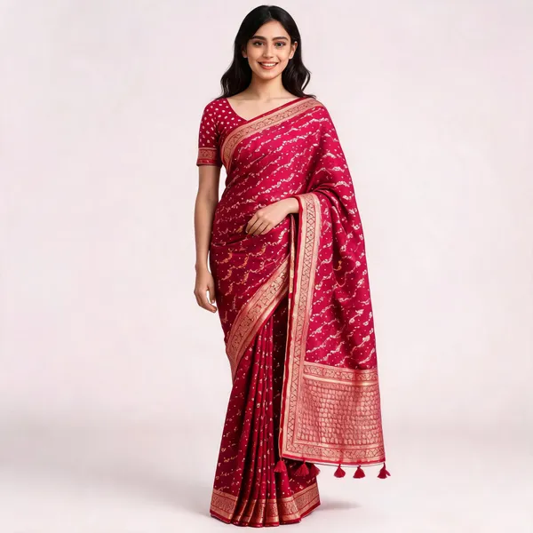 Maroon_Silk_Traditional_Saree_For_Women