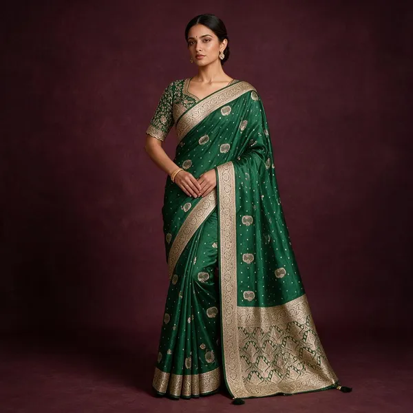 Green_Silk_Traditional_Saree_For_Women