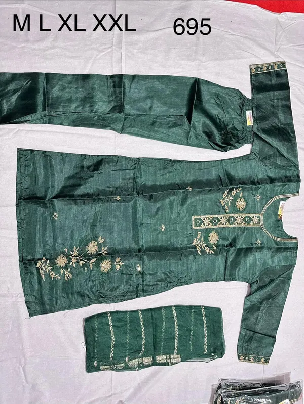 Green_Roman_Silk_Embroidered_Kurta_Set_For_Women