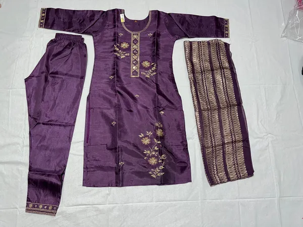 Purple_Roman_Silk_Embroidered_Kurta_Set_For_Women