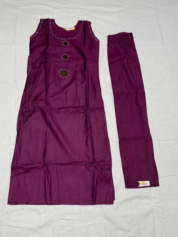 Purple_Cotton_Embroidered_Kurta_Set_For_Women
