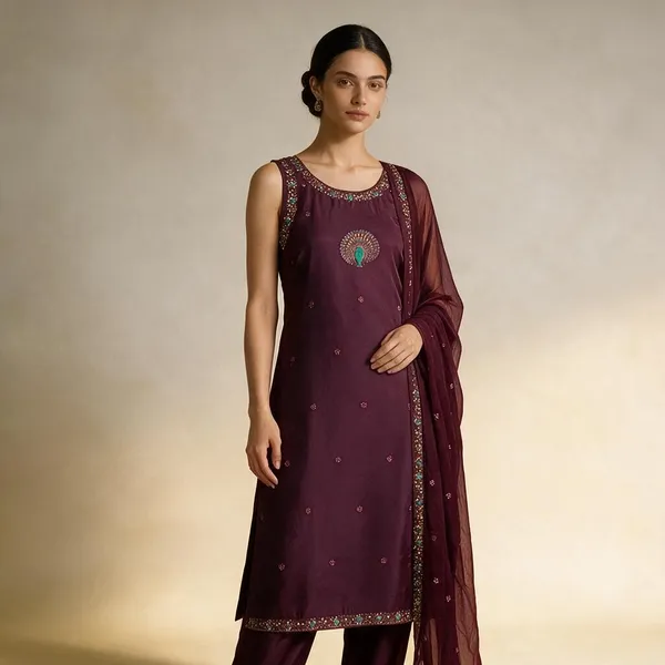 Purple_Roman_Silk_Embroidered_Kurta_Set_For_Women