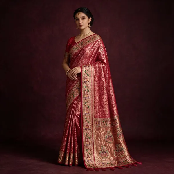 Red_Silk_Traditional_Saree_For_Women