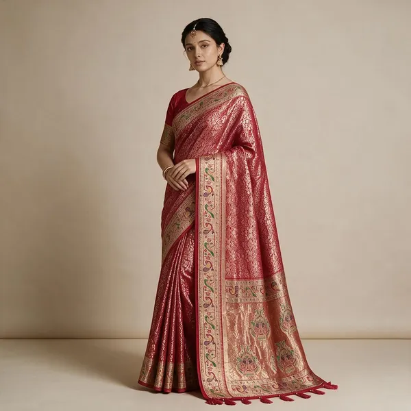 Red_Silk_Traditional_Saree_For_Women
