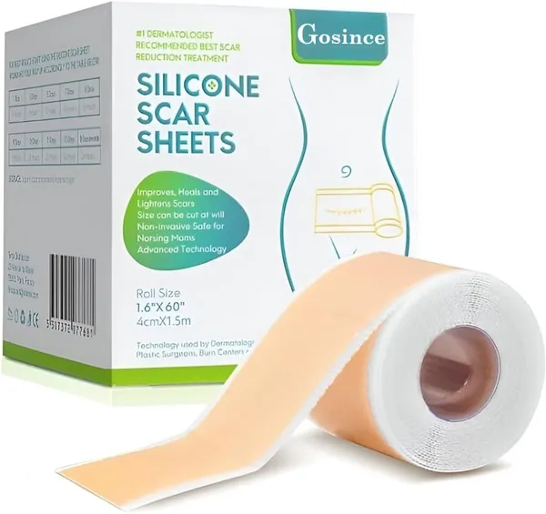 Gosince_Medical-Grade_Silicone_Scar_Tape_Roll_–Reusable,Cut-to-Size_Scar_Reduction_Sheet_Crepe_Bandage_(4_cm)