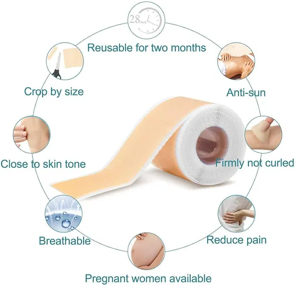 Gosince_Medical-Grade_Silicone_Scar_Tape_Roll_–Reusable,Cut-to-Size_Scar_Reduction_Sheet_Crepe_Bandage_(4_cm)