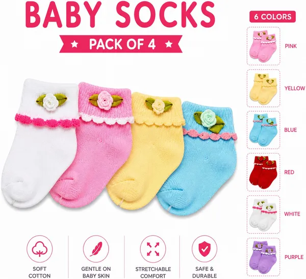 Suntara_Baby_Boys_&_Baby_Girls_Floral_Print_Ankle_Length_(Pack_of_4)