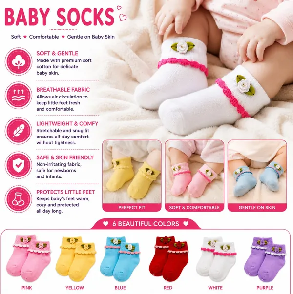 Suntara_Baby_Boys_&_Baby_Girls_Floral_Print_Ankle_Length_(Pack_of_4)