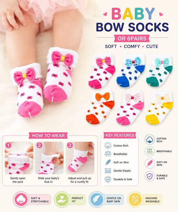 Suntara_Baby_Boys_&_Baby_Girls_Floral_Print_Ankle_Length_(Pack_of_6)