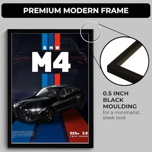 Engineered_Wood_Modern_Bmw_Sports_Car_Framed_Wall_Poster