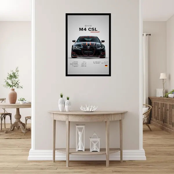 Engineered_Wood_Automotive_Bmw_M4_Framed_Wall_Poster