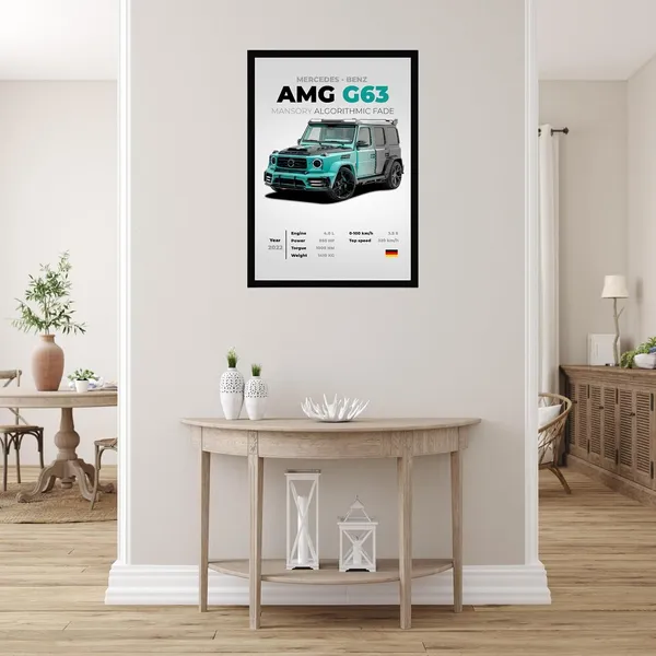 Engineered_Wood_Automotive_Mercedes_Benz_Framed_Wall_Poster