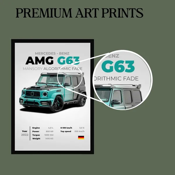 Engineered_Wood_Automotive_Mercedes_Benz_Framed_Wall_Poster
