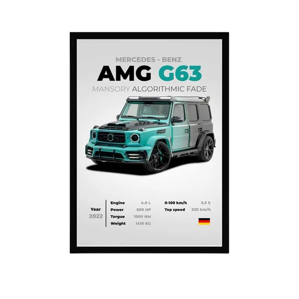 Engineered_Wood_Automotive_Mercedes_Benz_Framed_Wall_Poster