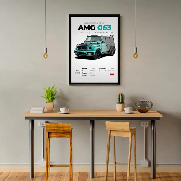 Engineered_Wood_Automotive_Mercedes_Benz_Framed_Wall_Poster