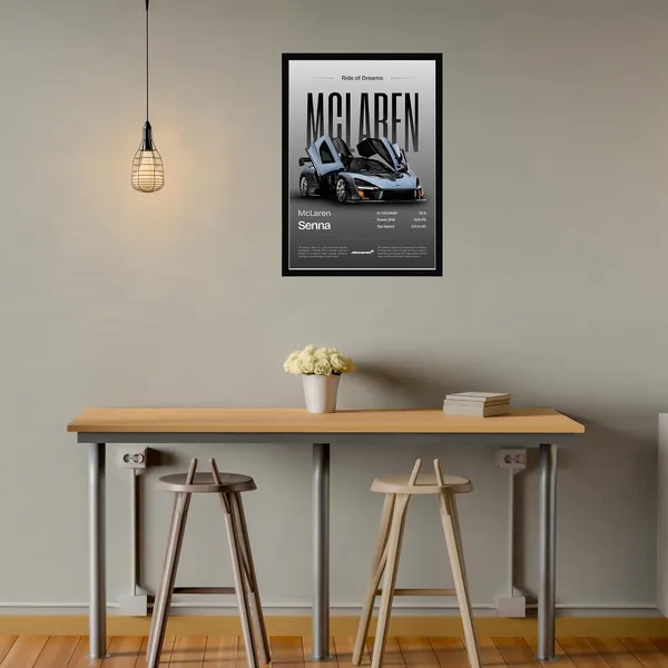 Engineered_Wood_Automotive_Mclaren_Senna_Framed_Wall_Poster