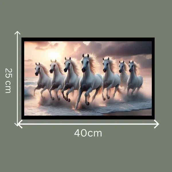 Mdf_Vastu_Seven_White_Horses_Wall_Painting
