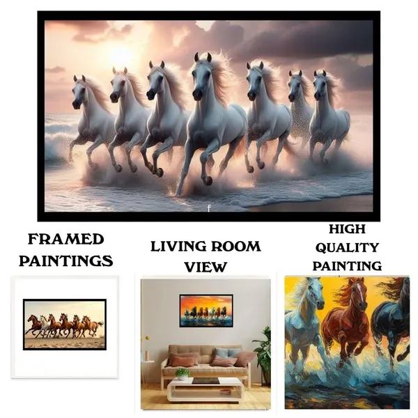 Mdf_Vastu_Seven_White_Horses_Wall_Painting