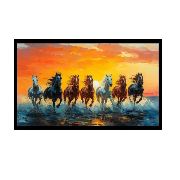 Mdf_Decorative_Running_Horses_Wall_Art