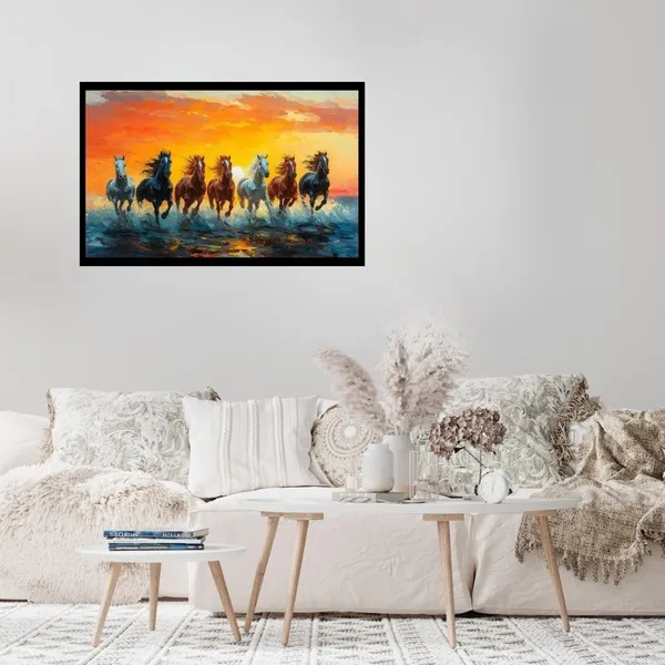 Mdf_Decorative_Running_Horses_Wall_Art