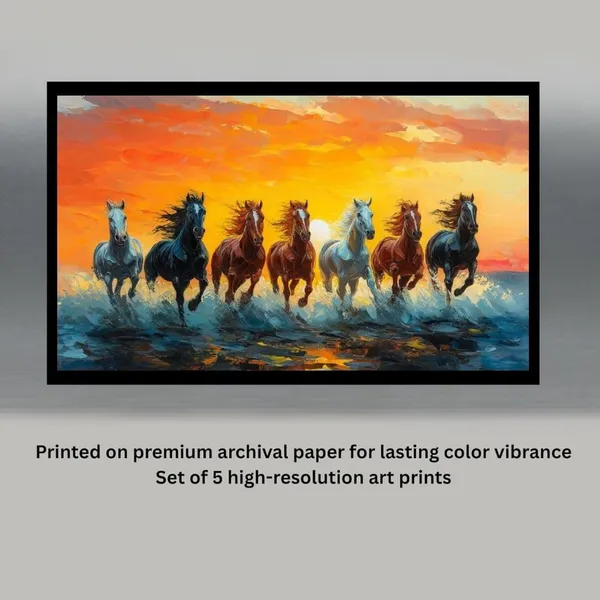 Mdf_Decorative_Running_Horses_Wall_Art