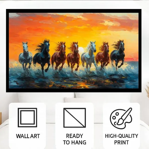 Mdf_Decorative_Running_Horses_Wall_Art