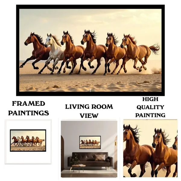 Mdf_Decorative_Running_Horses_Wall_Art