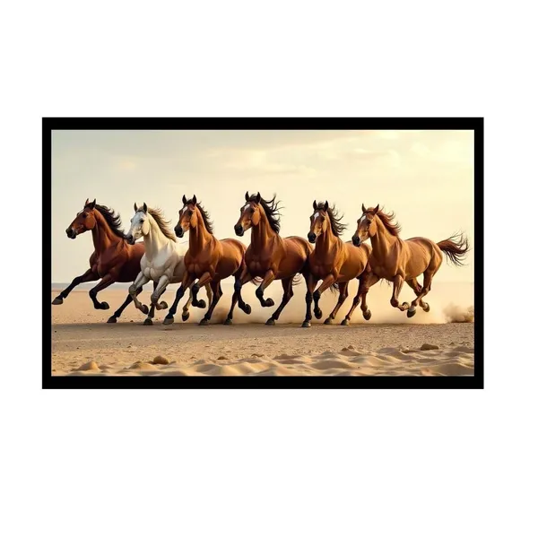 Mdf_Decorative_Running_Horses_Wall_Art
