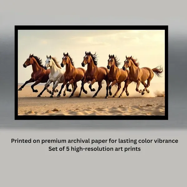 Mdf_Decorative_Running_Horses_Wall_Art
