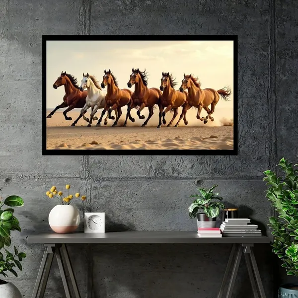Mdf_Decorative_Running_Horses_Wall_Art